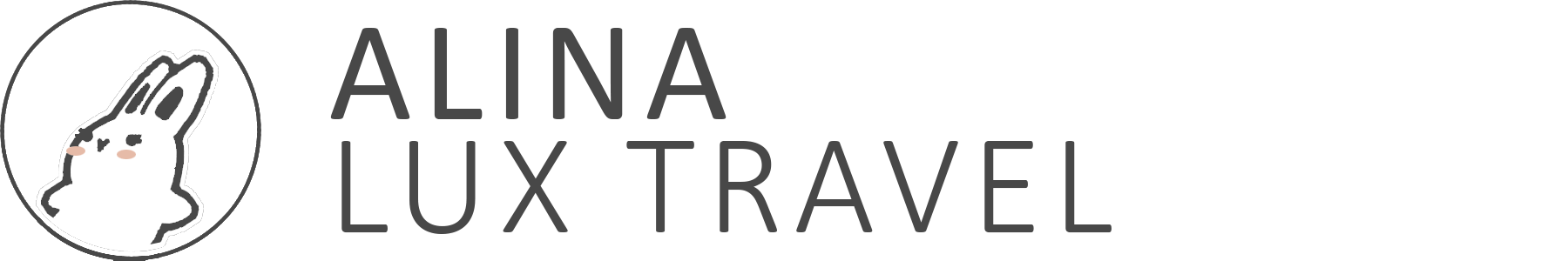 alina lux travel logo white long