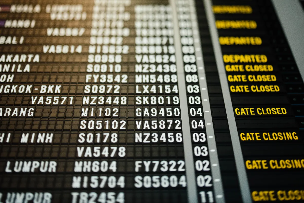 Travel Tips Chill Style with Flight Information Board